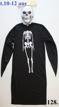 Costume squelette / Skelett t. 10 - 12 ans