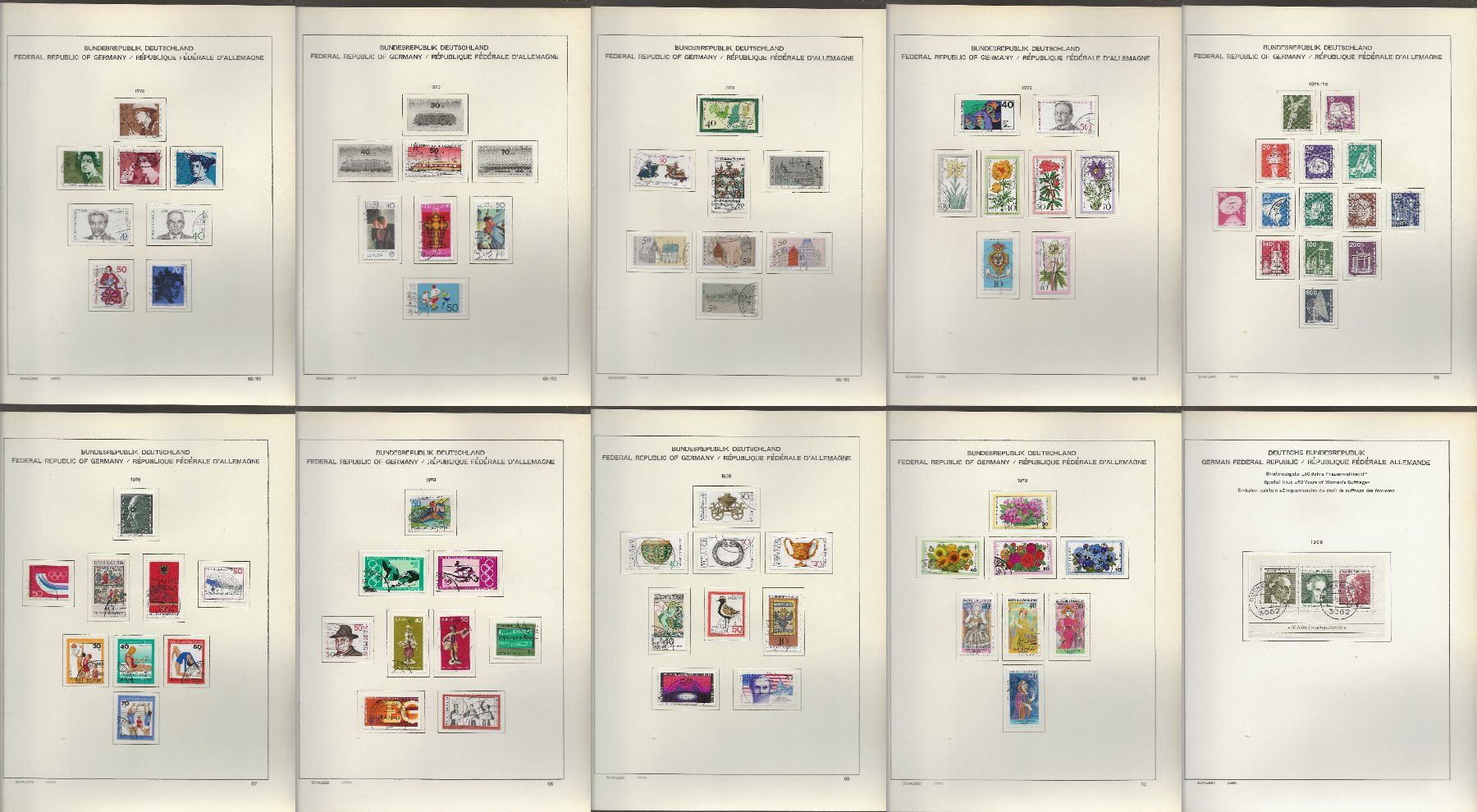 Alle Briefmarken: Marken Deutschland BRD  1975 bis 1976 – Gebraucht aus Au ZH von xelagreb01