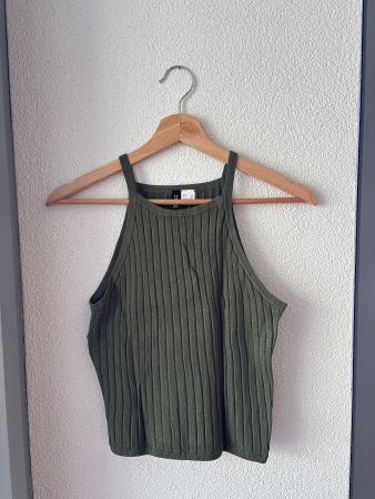 H&M Divided Tanktop in Olivgrün, Größe S