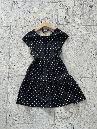 Vestito nero a poins