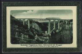 Bruggen, Sitterviadukt mit Eisenbahn, ge