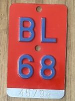 BL 68 - VELONUMMER - FAHRRADSCHILD - PLAQUE DE VELO - BL 68