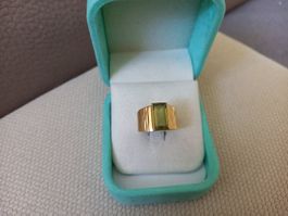 Sehr schöner Designer Unisex-Ring mit Turmalin