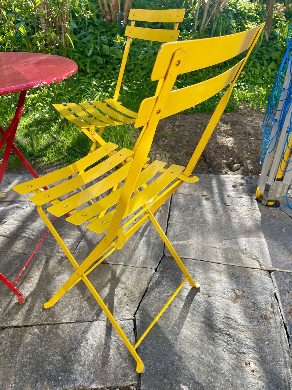 Set di tavolo e panche: Gartentisch Set, Tisch und Stühle klappbar. – Usato da Zürich venduto da marconi299 1