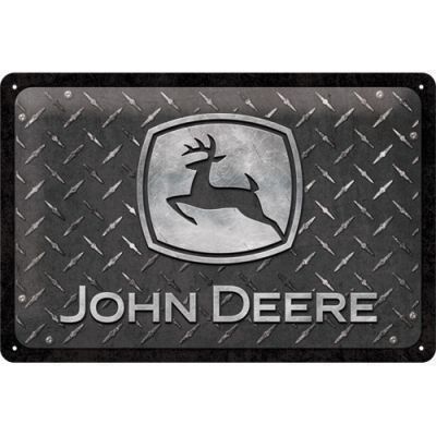 John Deere Insegne: Blechschild 3D-JOHN DEERE-DIAMOND PLATE – Nuovo e nell'imballaggio originale da Rupperswil venduto da big-one-sale