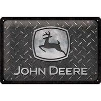 Blechschild 3D-JOHN DEERE-DIAMOND PLATE