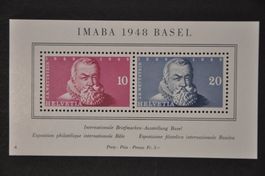 1948 IMABA Block W31 postfrisch ohne Falz - gelbe Gummierung
