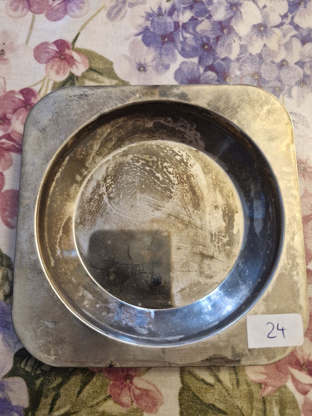 Portasapone: Vintage Seifenschale, versilbert quadratisch – Usato da Gossau ZH venduto da jak_8pdw