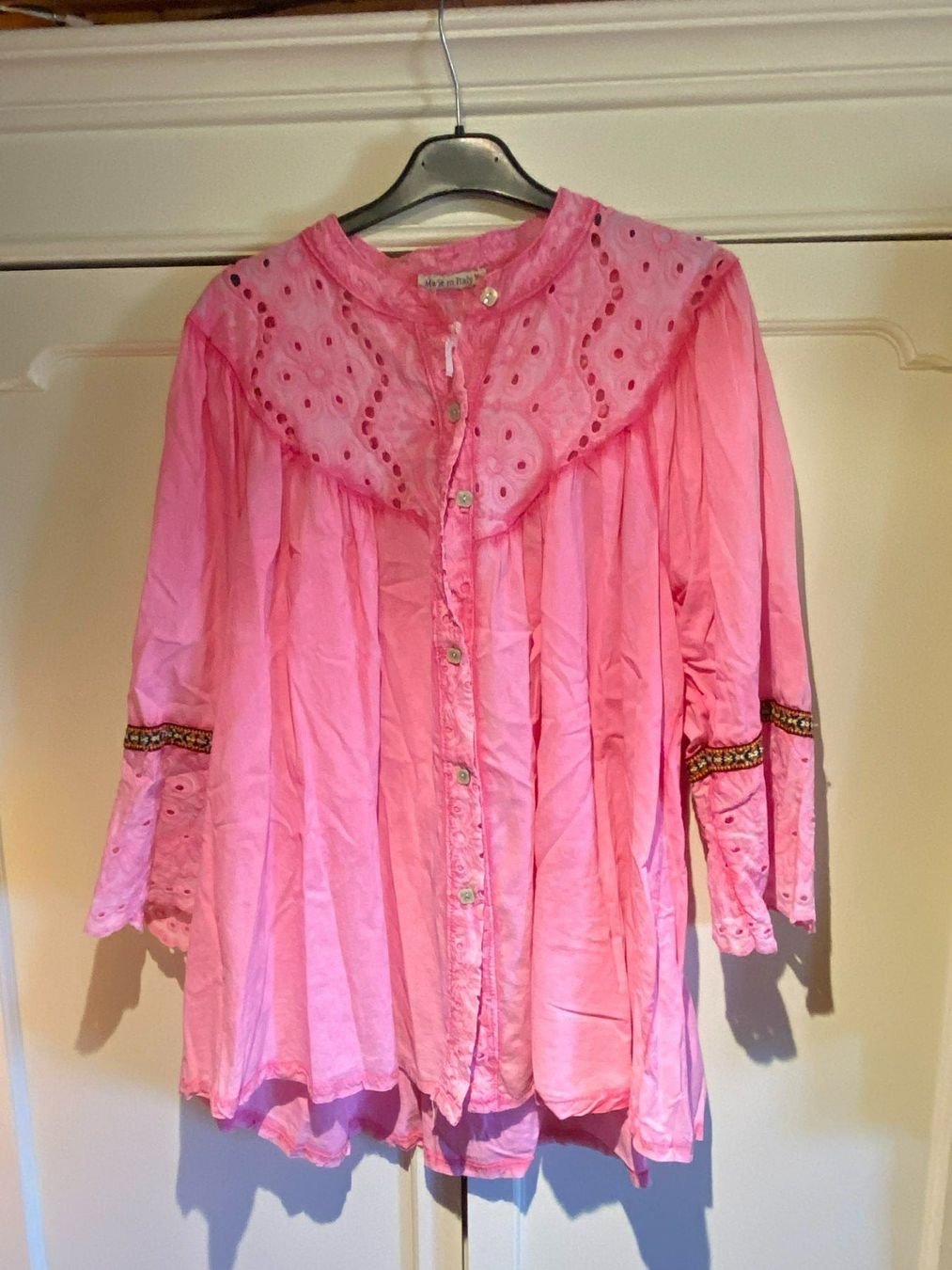 Camicette: DAMEN BLUSE PINK-MUSSELINSTOFF – Nuovo e nell'imballaggio originale da Meienried venduto da ManuelaBoutique 1