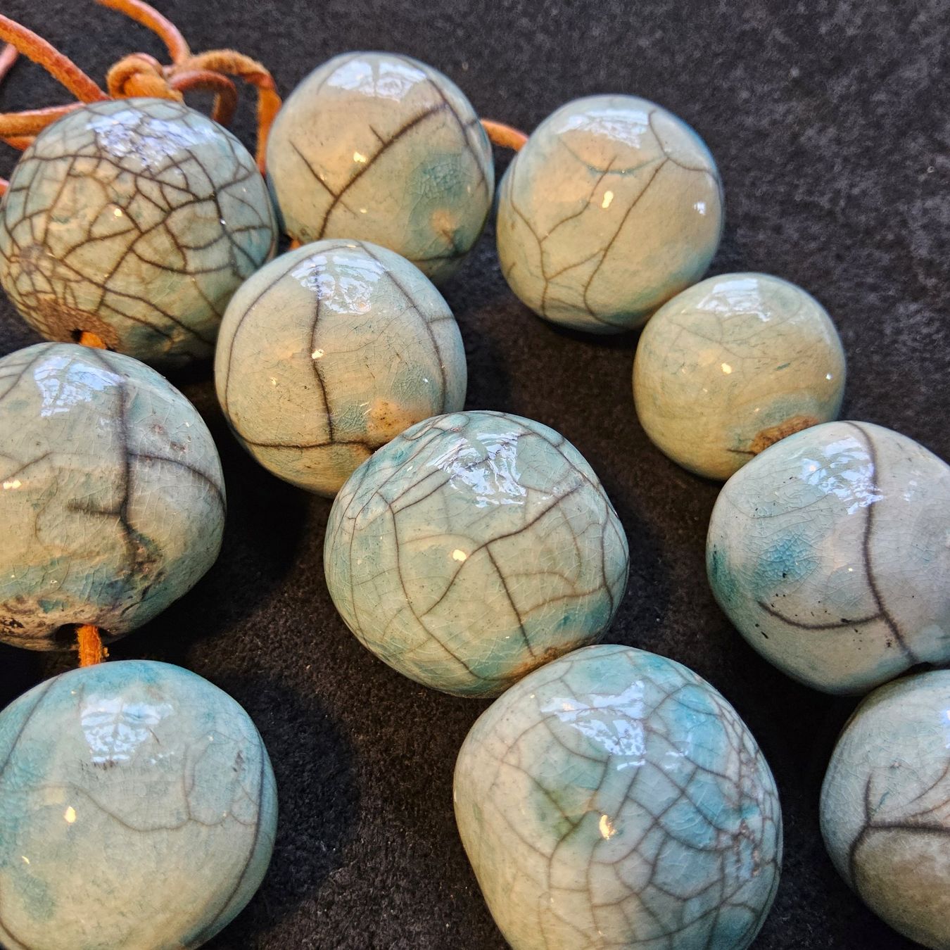 Catenine: Wunderschöne Keramik Handmade Halskette Collier, Türkis – Usato da Zürich venduto da gutsan 2