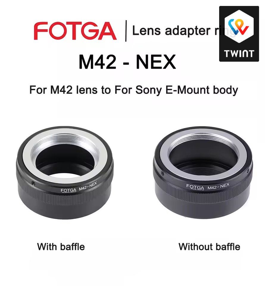 Adattatori foto: Adaptateur  objectif à vis M42 42mm, pour Sony e-mount A7CR – Nuovo e nell'imballaggio originale da Saignelégier venduto da Photo-discount