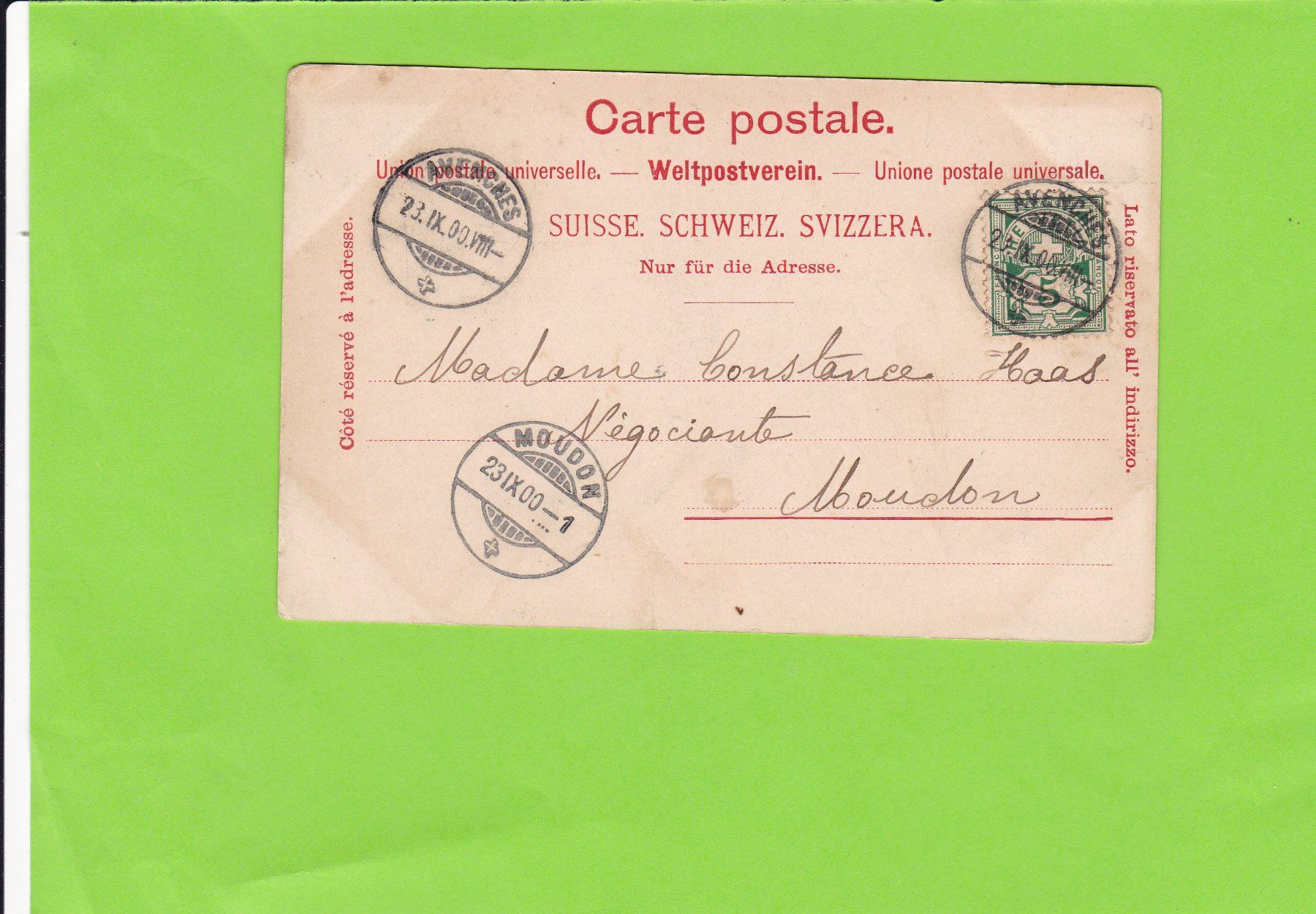 Cartoline postali: Schweizerhaus--1900 versendet – Usato da St. Peterzell venduto da neckertal 1