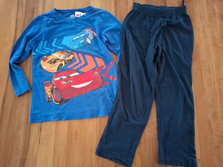 Pyjama langarm Cars Grösse 122/ 128 blau guter Zustand