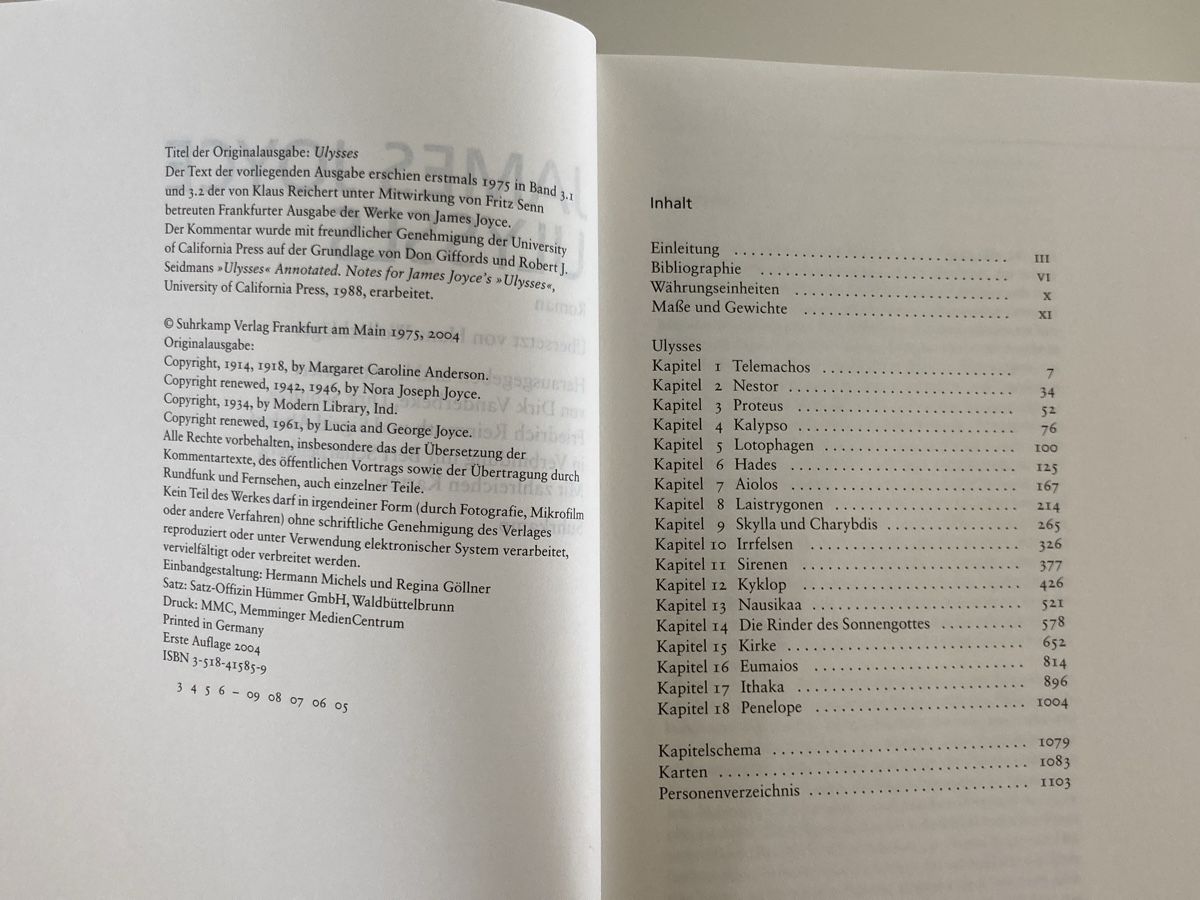 Bücher: James Joyce Ulysses Suhrkamp Sonderausgabe – Gebraucht aus Mörschwil von Appenzell2 4