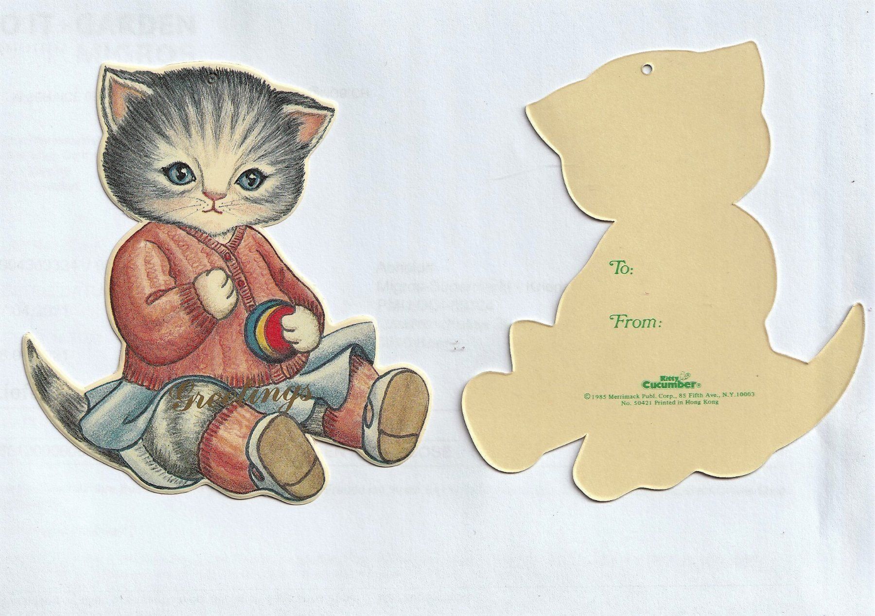 Carta: 12 Geschenkanhänger mit Katzen Baby – Nuovo e nell'imballaggio originale da Kriens venduto da Kraeutergarten 2