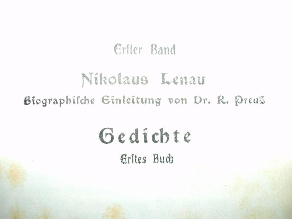 Bücher: Nikolaus Lenau – Gebraucht aus Grenchen von Kogi7 3