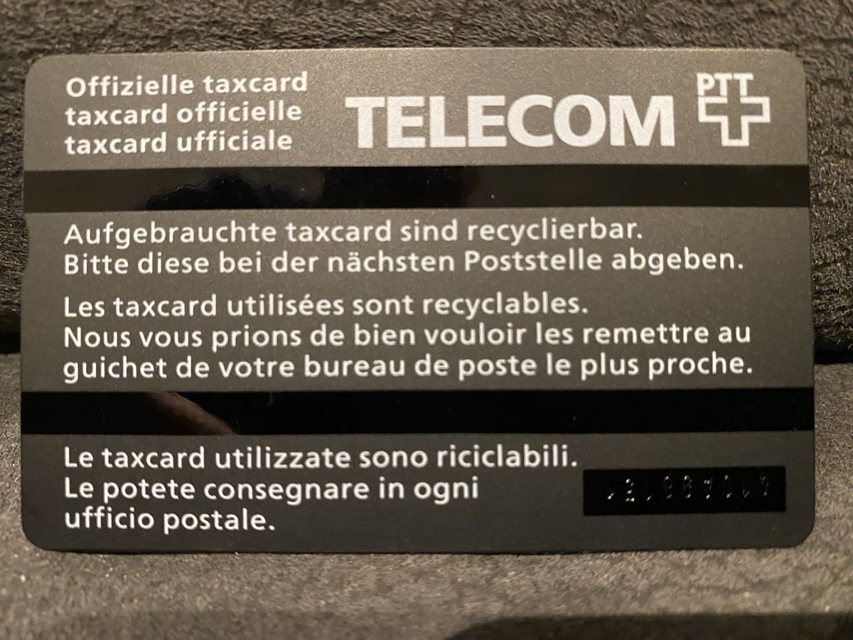 Schede telefoniche: Taxcard 410A – Usato da Lausanne venduto da babacard10 1