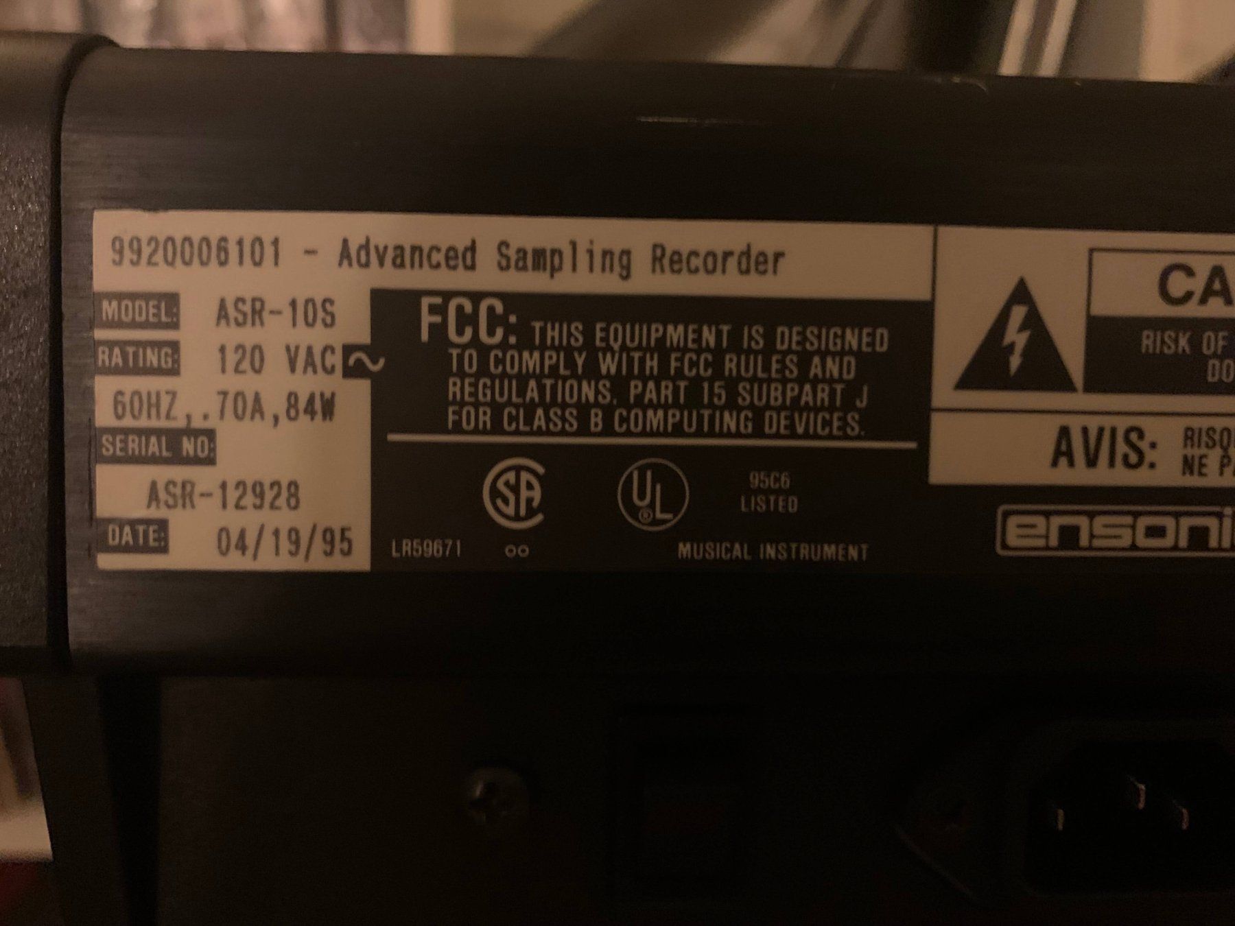 Ensoniq Strumenti musicali: Ensoniq ASR 10 – Usato da Wädenswil venduto da SO2 8