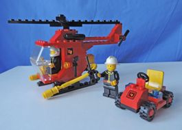 Fire Copter. Set 6685 (1982) + Chief's Car, Set 6611 (1981)