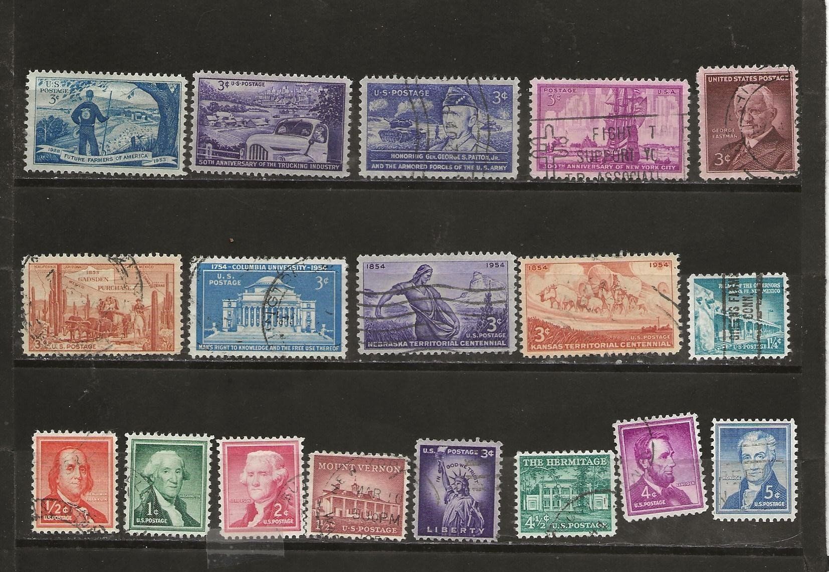 Alle Briefmarken: USA 1952 .... – Gebraucht aus Sion von PierreP01 1