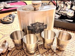 Harley Davidson Flachmann-Set, Top Zustand