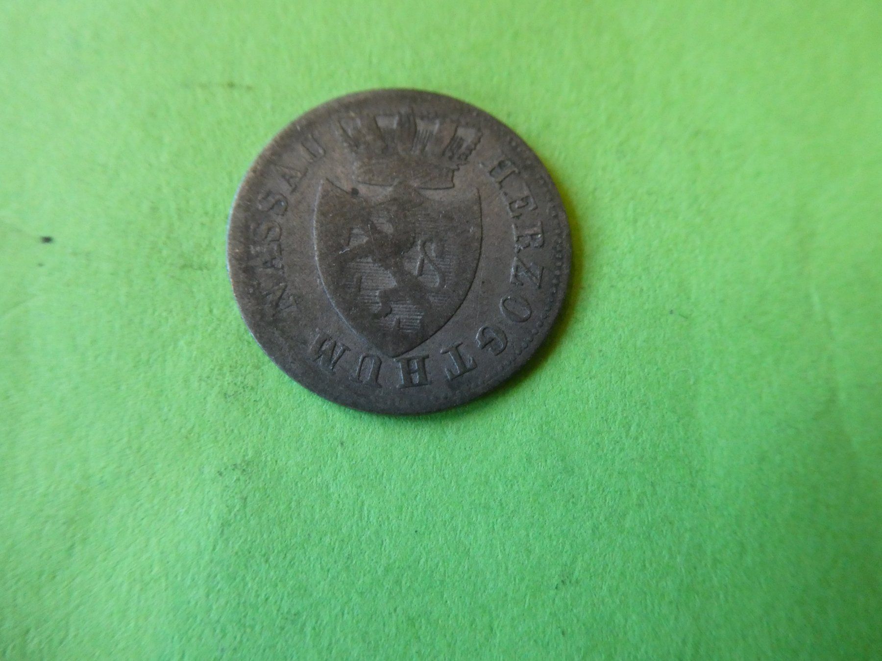 Alle Münzen: Nassau 1834, 3 Kreuzer - Silber – Gebraucht aus Hinterforst von Rohusri