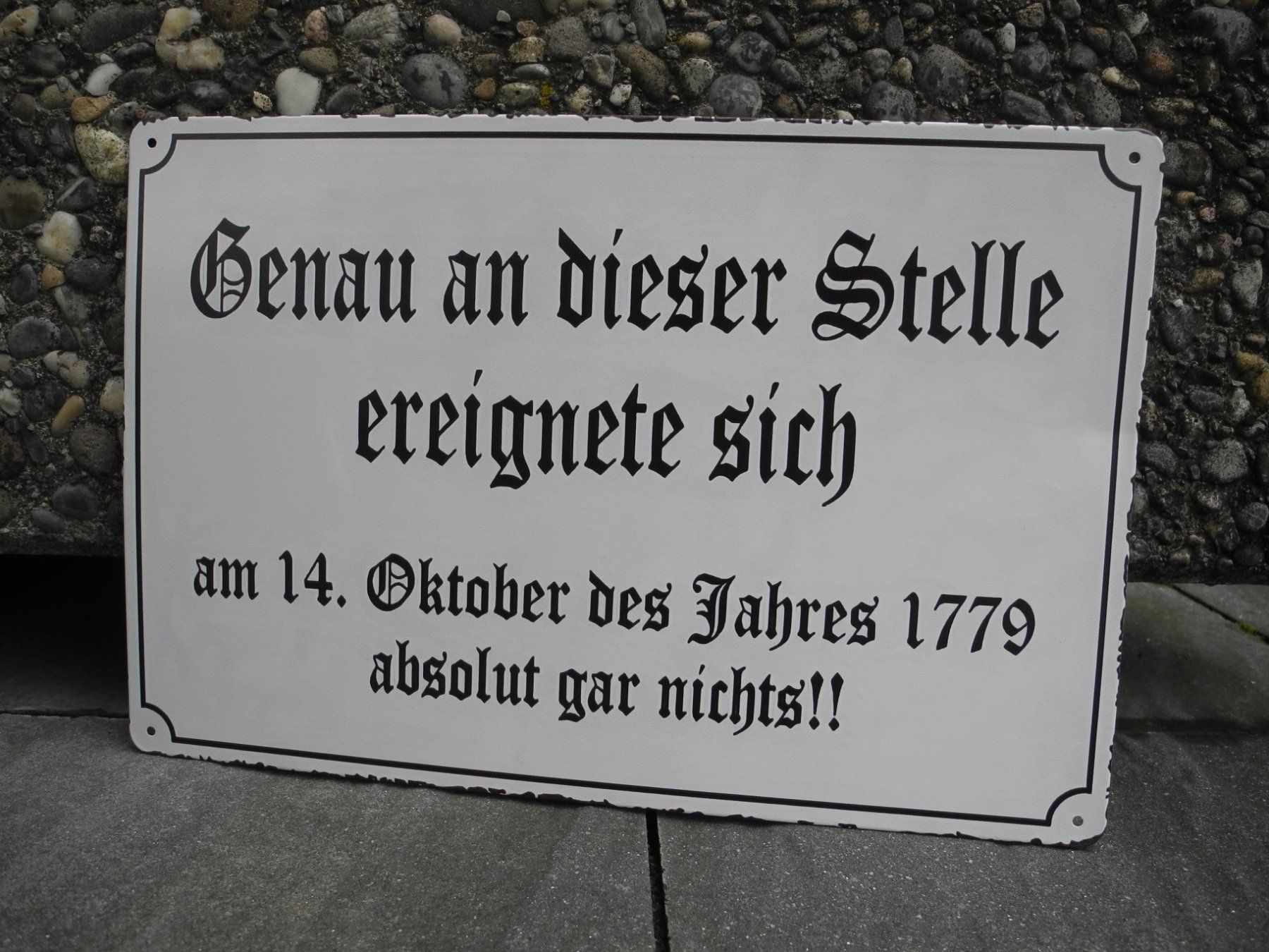 Insegne: WITZIGES BLECHSCHILD – Nuovo e nell'imballaggio originale da Reinach AG venduto da Huckleberrysix 1