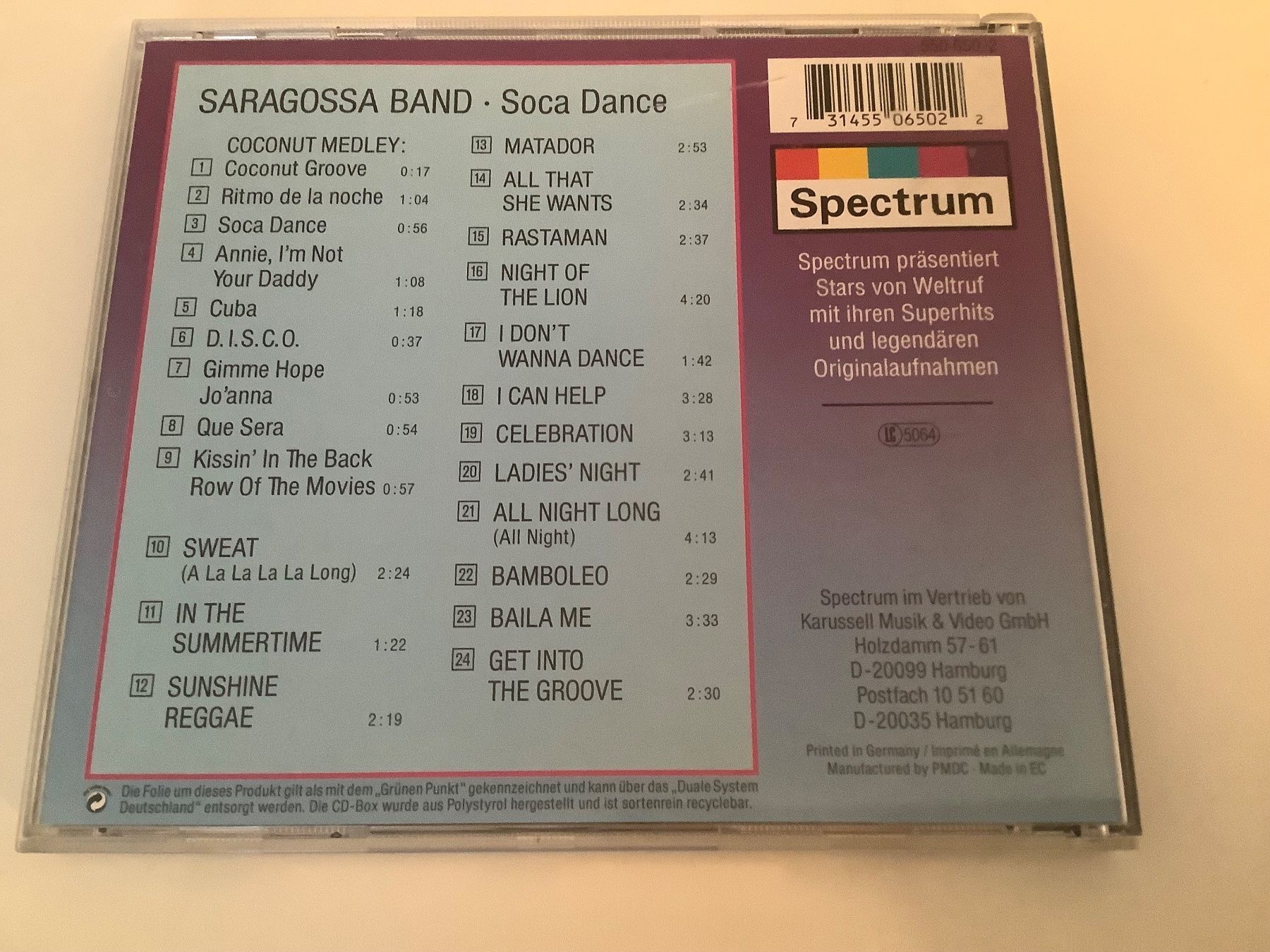 CD: Saragossa Band / Soca Dance – Usato da Dübendorf venduto da Shreck 1