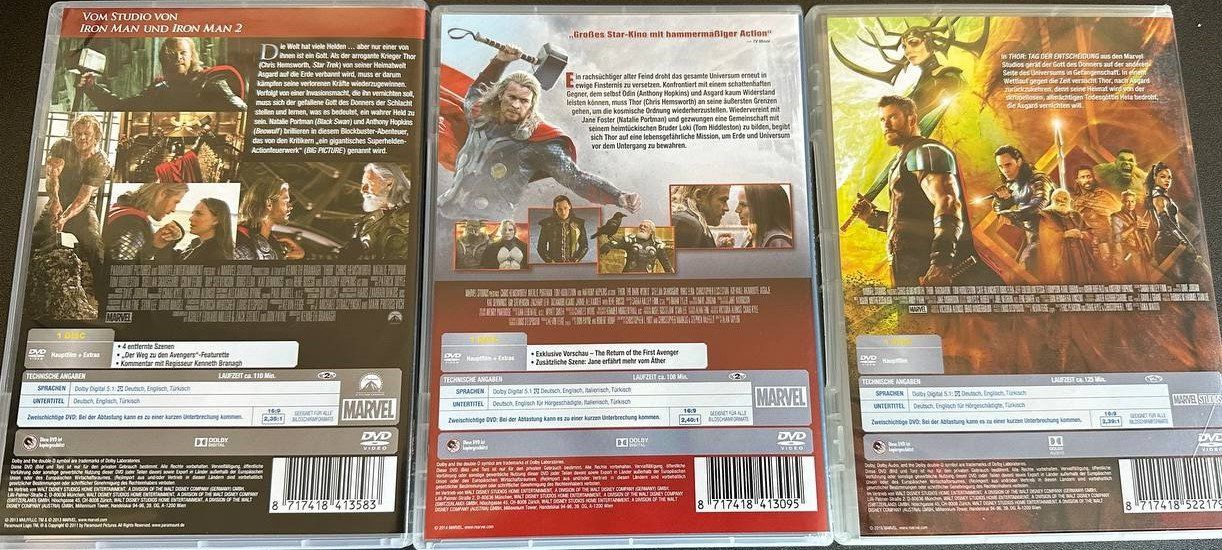 Alle DVDs: 5 Thor Filme DVD Sammlung Marvel Top Zustand – Gebraucht aus Beringen von Mantafisch1 1