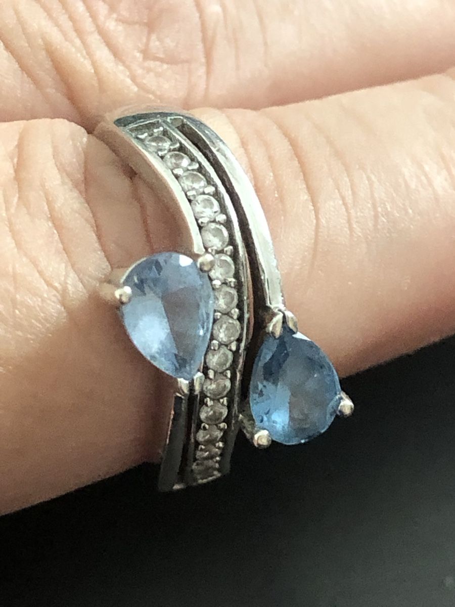 Anelli: Silberring 💍 mit hellblauen Zirkonia – Usato da Luzern venduto da Pool33 1