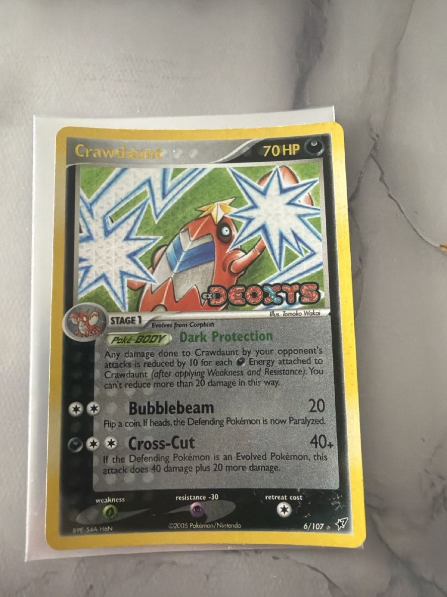 Pokémon Carte collezionabili: Crawdaunt ex deoxys stamped – Usato da Massagno venduto da pokecoach