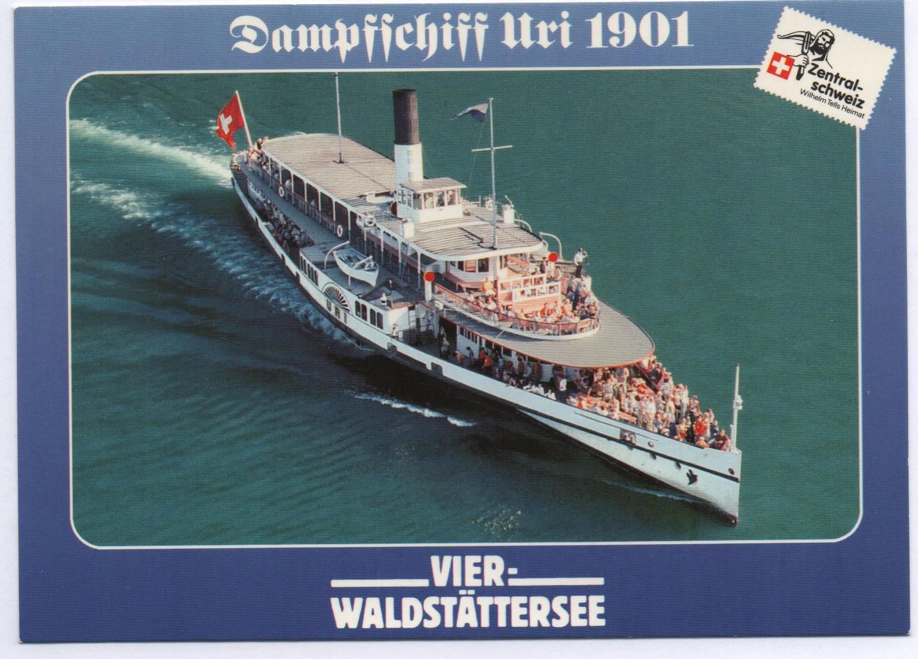 Cartoline postali: VIERWALDSTÄTTERSEE Dampfschiff Uri 1901 – Nuovo (secondo la descrizione) da Jona venduto da philajona