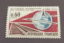 Frankreich 1966 Eisenbahn briefmarke
