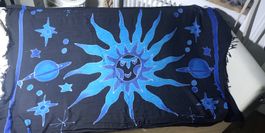 Goa Tuch Stoff Sarong mit Sonne Planeten aus Bali