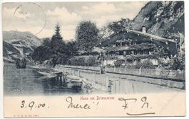 BRIENZ Haus am Brienzersee, Stempel Bains de Montbarry Bulle