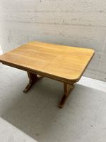 Ausziehbarer Esstisch Eiche Massiv Vintage 60er Tisch Holz