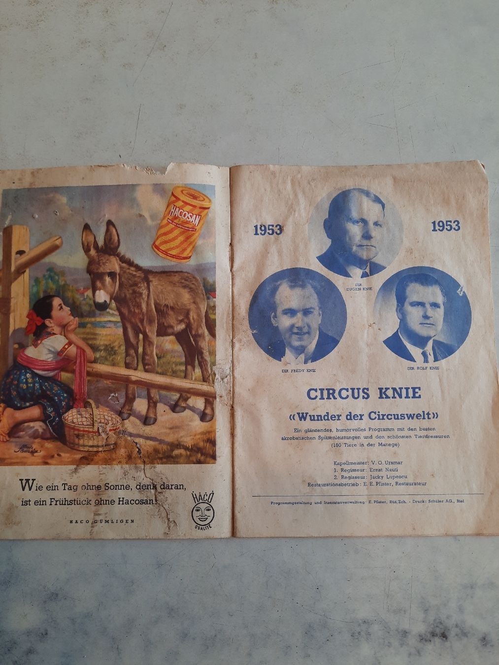 Dokumente: Circus Knie Programmheft 1953 – Gebraucht aus Nottwil von mar_jqm7 1