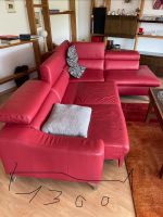 Ecksofa Leder Rot guter Zustand