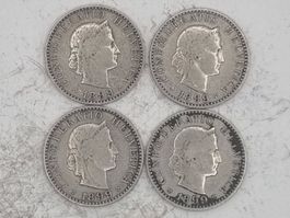 20 rappen 1899 Seltene Jahr Lot 4 Stück