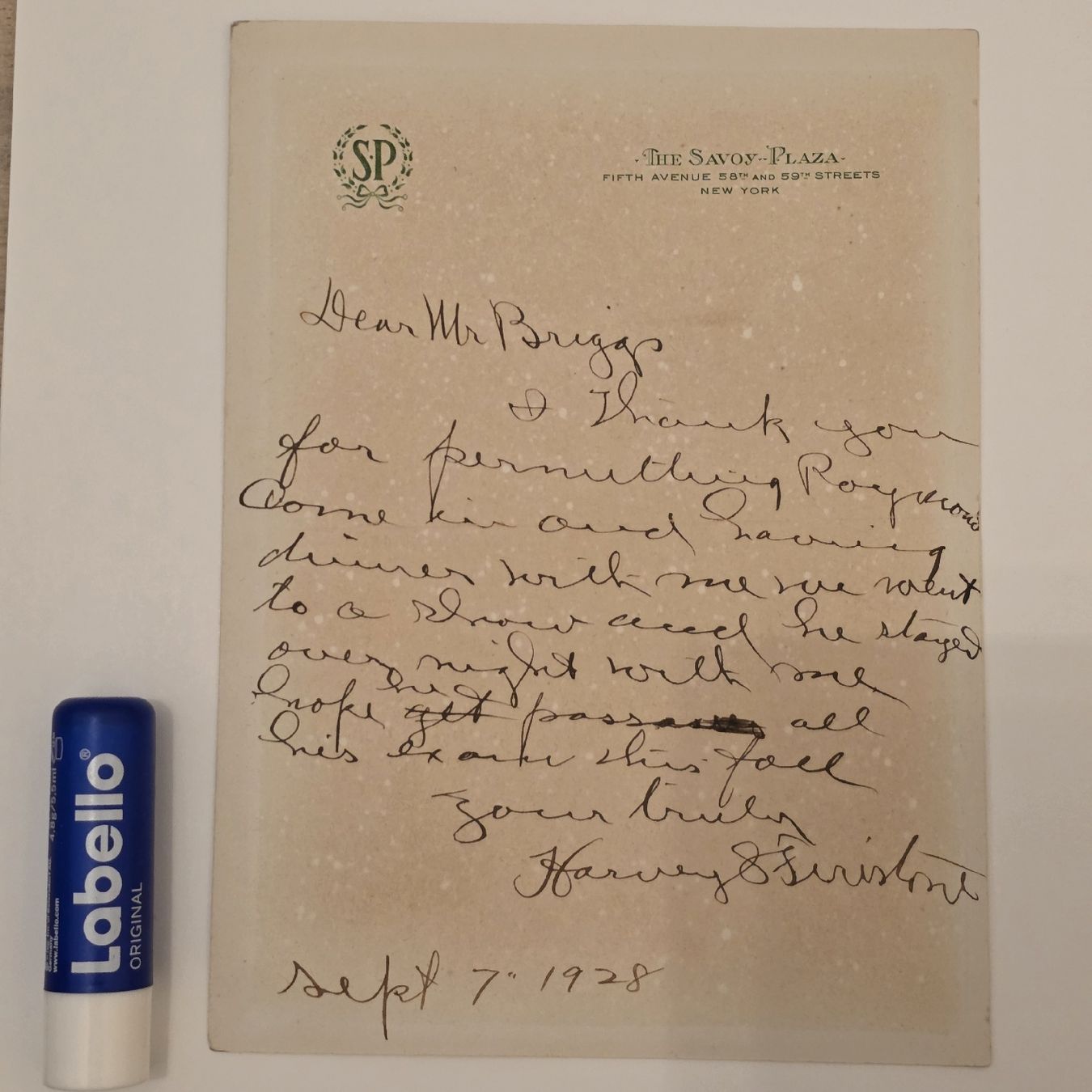 Autografi: Harvey S. Firestone ALS mit COA – Nuovo (secondo la descrizione) da Feldbach venduto da gardenmagic