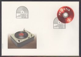 2014, FDC, Schallplatte, Einzelwert aus dem Block (Nr.1524A)