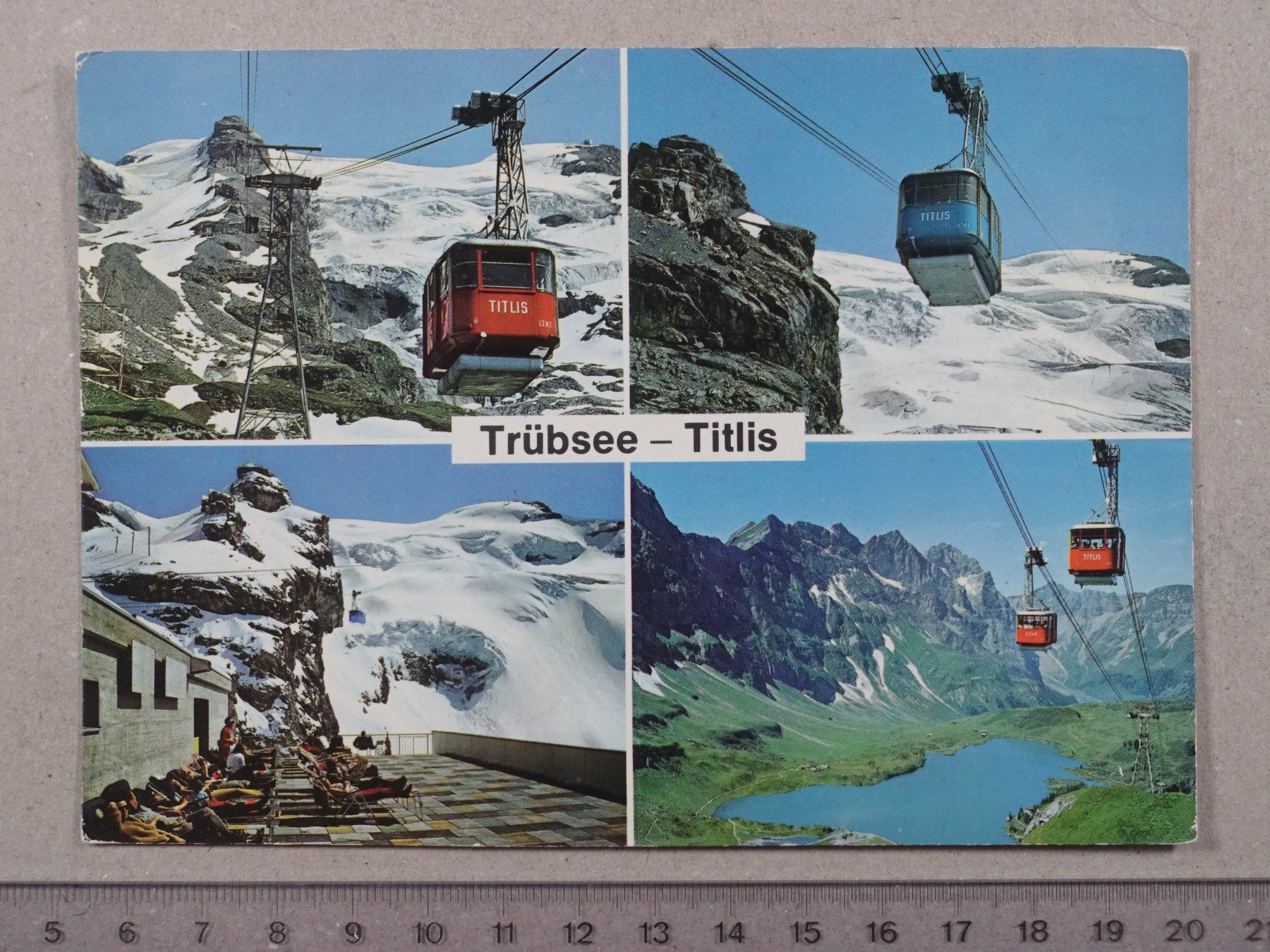 Cartoline postali: Engelberg, Trübsee, Titlis, Luftseilbahn, 1970 – Usato da Lenzburg venduto da fh1