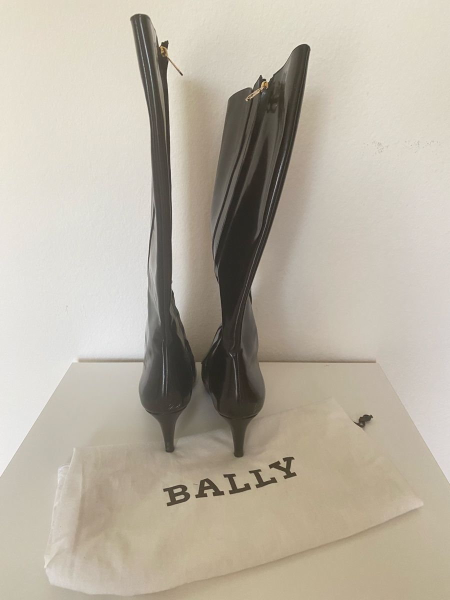 Bally Scarpe da donna: Bally Stiefel, Gr. 39, schwarz Lackleder – Usato da Meggen venduto da SchoeneDinge_1 1
