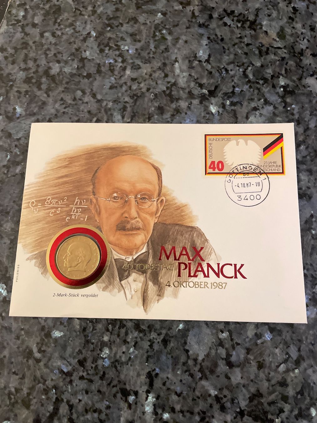 Tutti le monete: Numisbrief Max Planck 40.Todestag 1987 – Nuovo (secondo la descrizione) da Schlossrued venduto da Julio25