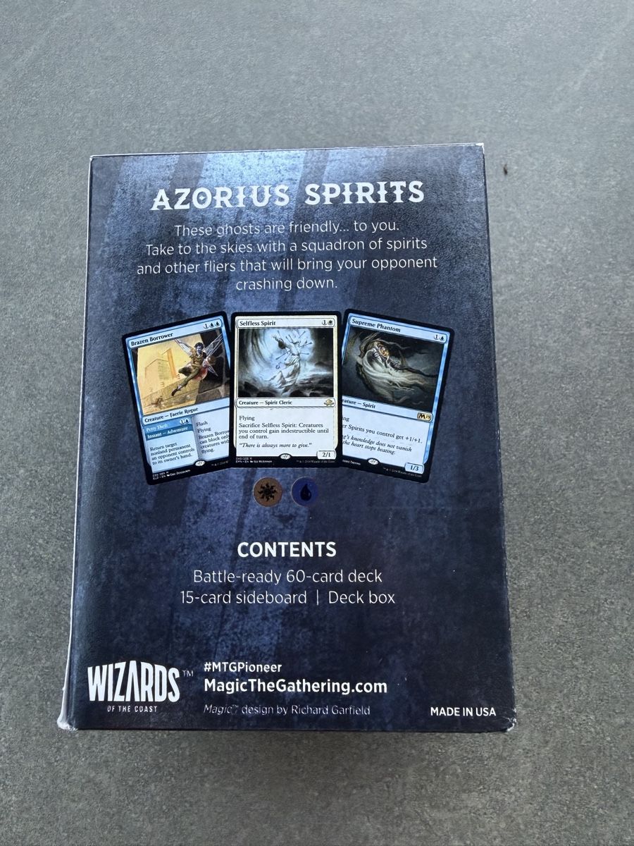 Magic The Gathering Carte collezionabili: Magic The Gathering Azorius Spirits Challenger Deck - Sealed – Nuovo (secondo la descrizione) da Ettingen venduto da Schappo 1