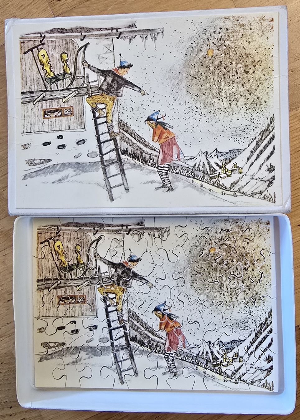 Penelope Puzzle: Der grosse Schnee - Holzpuzzle – Usato da Burgdorf venduto da limbaline