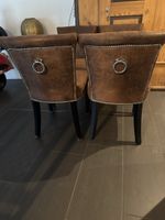 Stühle braun 4er Set Stile Chesterfield