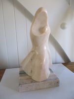 Moderne Marmor-Madonna Maria + Jesuskind Skulptur Plastik