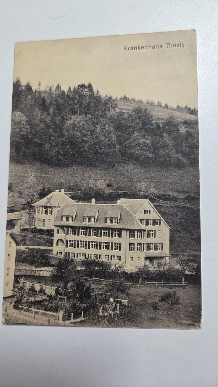 Cartoline postali: 1918  Ansichtskarte Krankenhaus Thusis – Usato da Arni AG venduto da Moth68