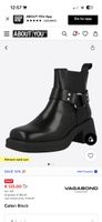 Black Leather Vagabond Platform Boots - Size 40
